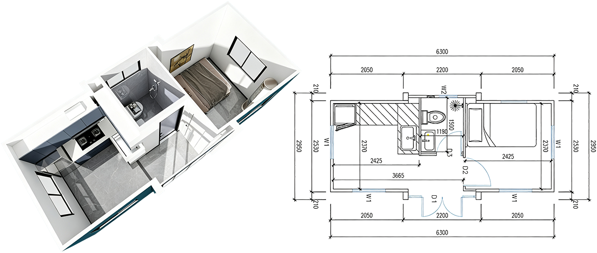 18㎡ Floor Plan