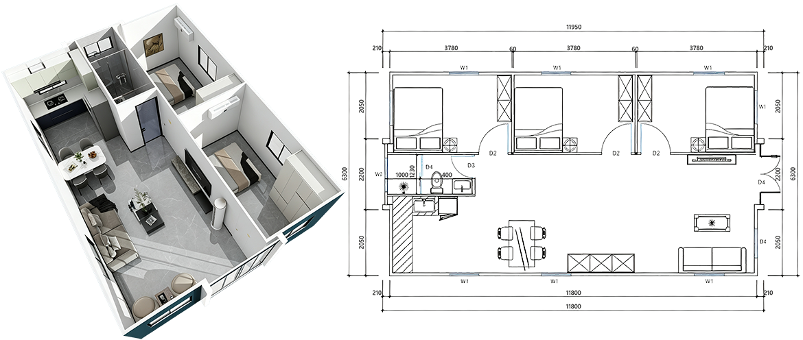 74㎡ Floor Plan